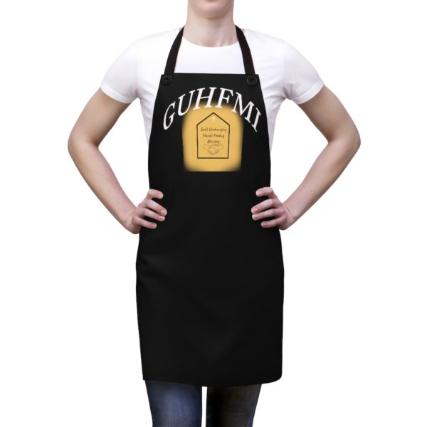 Unchanging Ministry  Black Apron (White Logo) - Image 3