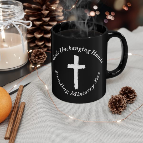 Unchanging Ministry 11oz Black Mug (Cross) - Image 5