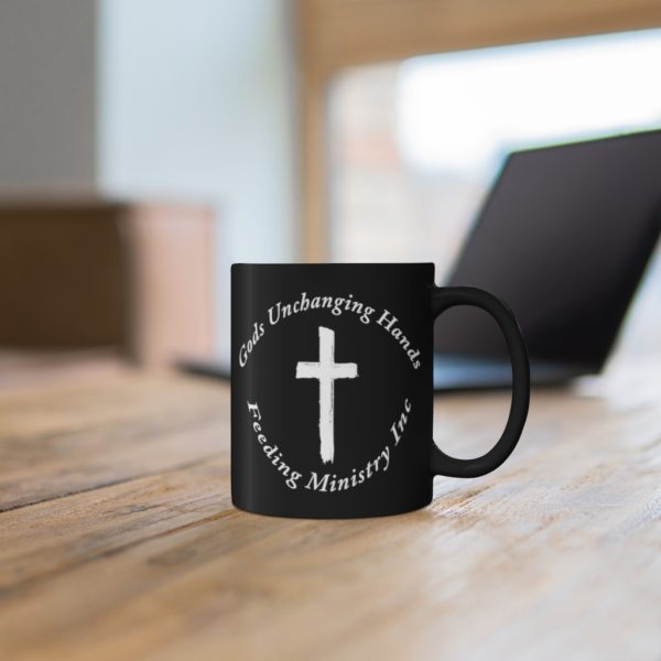 Unchanging Ministry 11oz Black Mug (Cross)